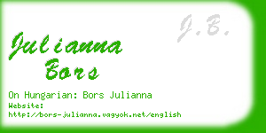 julianna bors business card